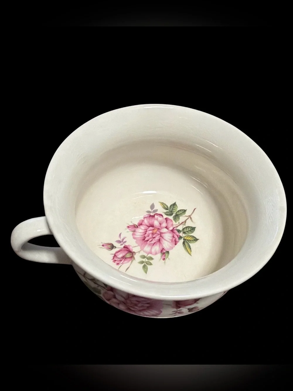 Vintage Portmeirion Botanic Garden Rose Chamber Pot Planter Cachepot